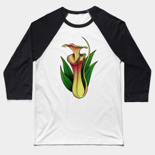 Cute Frog Inside Nepenthes Carnivorous plant Botany Pitcher Plant Baseball T-Shirt